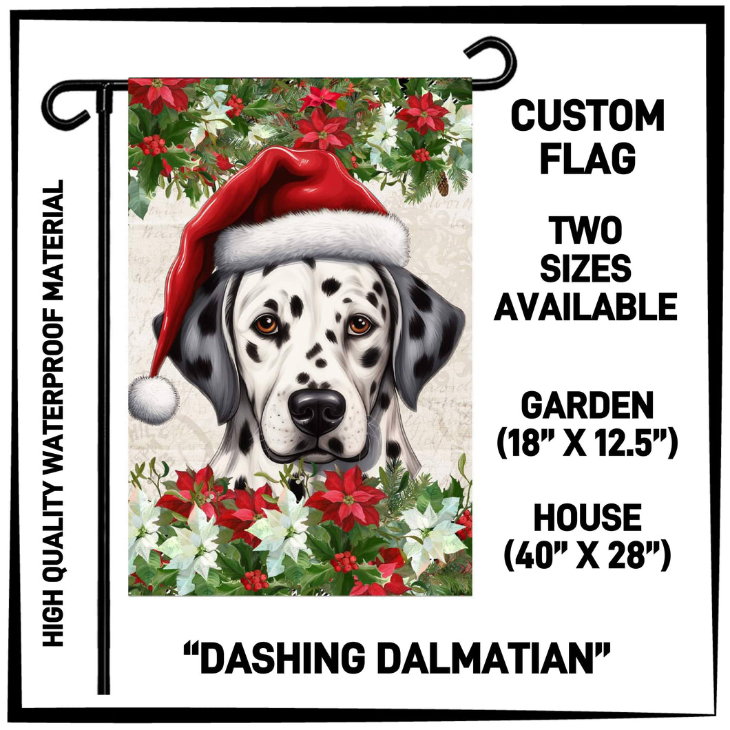 Dashing Dalmatian Custom Flag