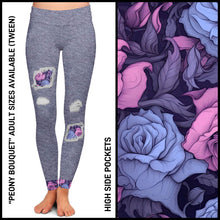 Peony Bouquet Leggings with Back Pockets