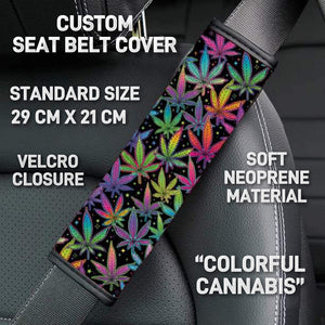 Colorful Cannabis Seat Belt Covers